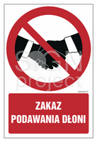 GC091 Zakaz podawania dłoni