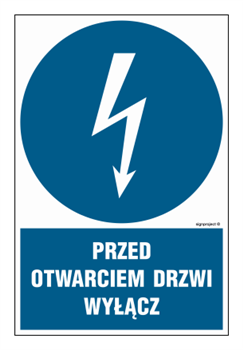 HE019 Przed otwarciem drzwi wyłącz