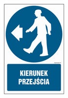 GL045 Kierunek przejścia w lewo - arkusz 9 naklejek