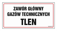 NC105 Zawór główny gazów technicznych Tlen
