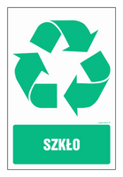 OD114 Etykieta na pojemniki na odpady Szkło