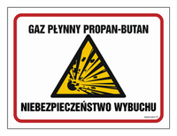 NB012 Gaz płynny propan - butan niebezpieczeństwo wybuchu