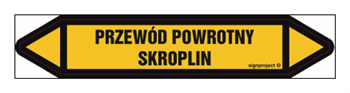 JF371 PRZEWÓD POWROTNY SKROPLIN - arkusz 5 naklejek