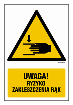 GF045 Uwaga ryzyko zakleszczenia rąk