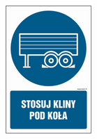 GL037 Stosuj kliny pod koła - arkusz 9 naklejek