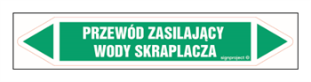 JF382 PRZEWÓD ZASILAJĄCY WODY SKRAPLACZA - arkusz 5 naklejek