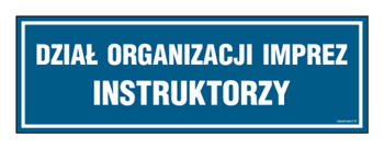 PA041 Dział organizacji imprez Instruktorzy