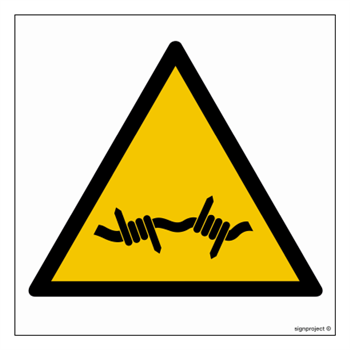 GD033 Ostrzeżenie przed drutem kolczastym