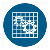 GJ027 Nakaz stosowania osłony - arkusz 12 naklejek