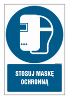GL047 Stosuj maskę ochronną - arkusz 9 naklejek