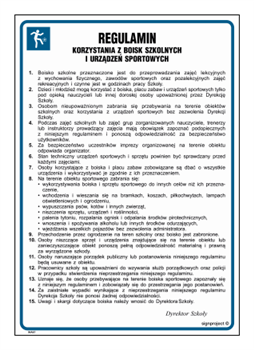 IAA42 Instrukcja regulamin korzystania z boisk szkolnych i urządzeń sportowych