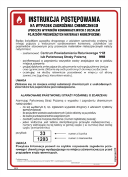 DB018 Instrukcja postępowania na wypadek zagrożenia chemicznego