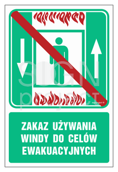 AC049 Zakaz używania windy do celów ewakuacyjnych