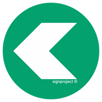 EB001 Krążek ewakuacyjny z zaznaczeniem kierunku Ø 5 cm - arkusz 12 naklejek