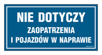 NC051 Nie dotyczy zaopatrzenia i pojazdów w naprawie