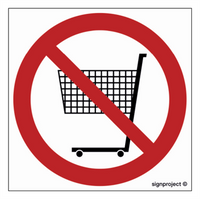 NC040 Zakaz wchodzenia z wózkiem - arkusz 12 naklejek