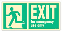 FB187 EXIT for emergency use only left