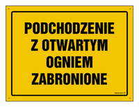 OA050 Podchodzenie z otwartym ogniem zabronione