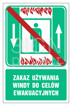 AC049 Zakaz używania windy do celów ewakuacyjnych