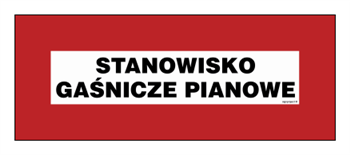 BC123 Stanowisko gaśnicze pianowe