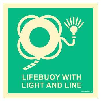 FB022 Lifebuoy with light and line