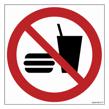 GA022 Zakaz wstępu z jedzeniem i piciem
