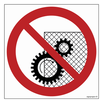 GB025 Zakaz zdejmowania osłon podczas pracy urządzenia