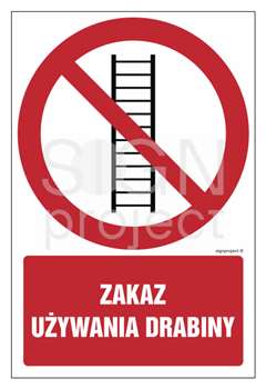 GC009 Zakaz używania drabiny