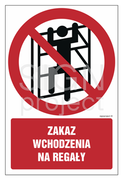 GC059 Zakaz wchodzenia na regały