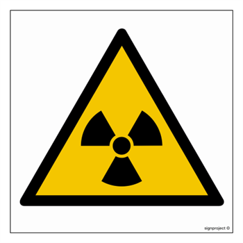 GD003 Ostrzeżenie przed materiałem radioaktywnym lub promieniowaniem jonizującym