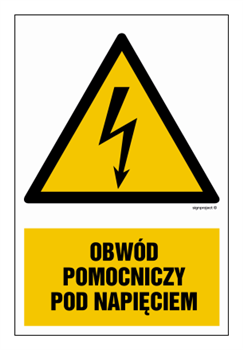 HA010 Obwód pomocniczy pod napięciem