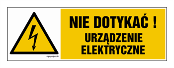 HB001 Nie dotykać! Urządzenie elektryczne