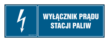 HH020 Wyłącznik prądu stacji paliw - arkusz 8 naklejek - arkusz 8 naklejek