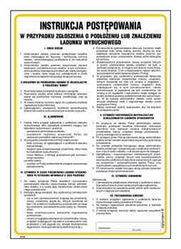 IAA30 Instrukcja postępowania w przypadku zgłoszenia o podłożeniu lub znalezieniu ładunku wybuchowego