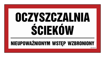 JD044 Oczyszczalnia ścieków. Nieupoważnionym wstęp wzbroniony