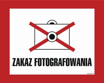 JE008 Zakaz fotografowania