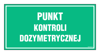 JE021 Punkt kontoli dozymetrycznej