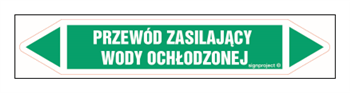 JF381 PRZEWÓD ZASILAJĄCY WODY OCHŁODZONEJ - arkusz 16 naklejek