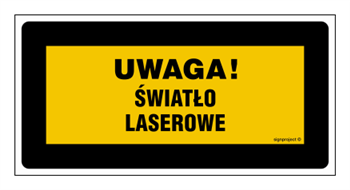 KB003 Uwaga! Otwór wyjściowy lasera