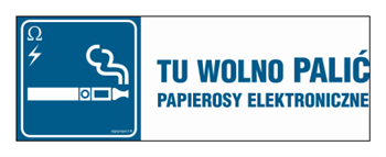 NC098 Tu wolno palić papierosy elektroniczne