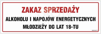 NC144 Zakaz sprzedaży alkoholu i napojów energetycznych młodzieży do lat 18-tu