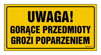 ND030 Uwaga gorące przedmioty grozi oparzeniem