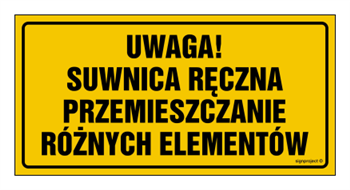 ND044 Uwaga suwnica ręczna przemieszczanie różnych elementów