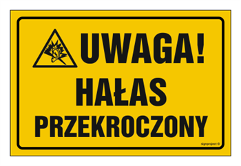 ND046 Uwaga hałas przekroczony