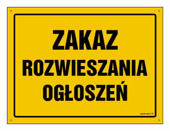 OA096 Zakaz rozwieszania ogłoszeń