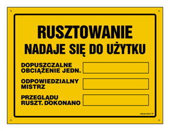 OA146 Rusztowanie nadaje się do użytku ...