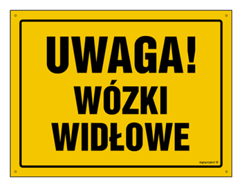 OA156 Uwaga! Wózki widłowe