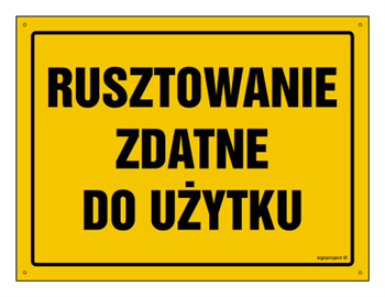 OA172 Rusztowanie zdatne do użytku