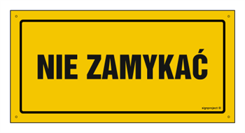 OA188 Nie zamykać