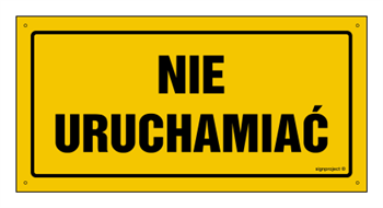 OA191 Nie uruchamiać